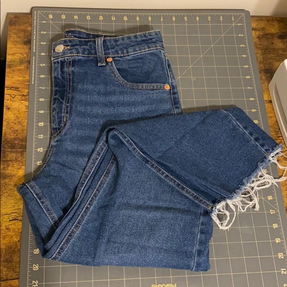 Straight crop jeans